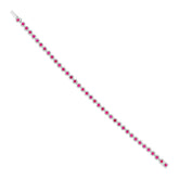 1.28ct Diamond & 3.65ct Ruby 14k White Gold Bracelet